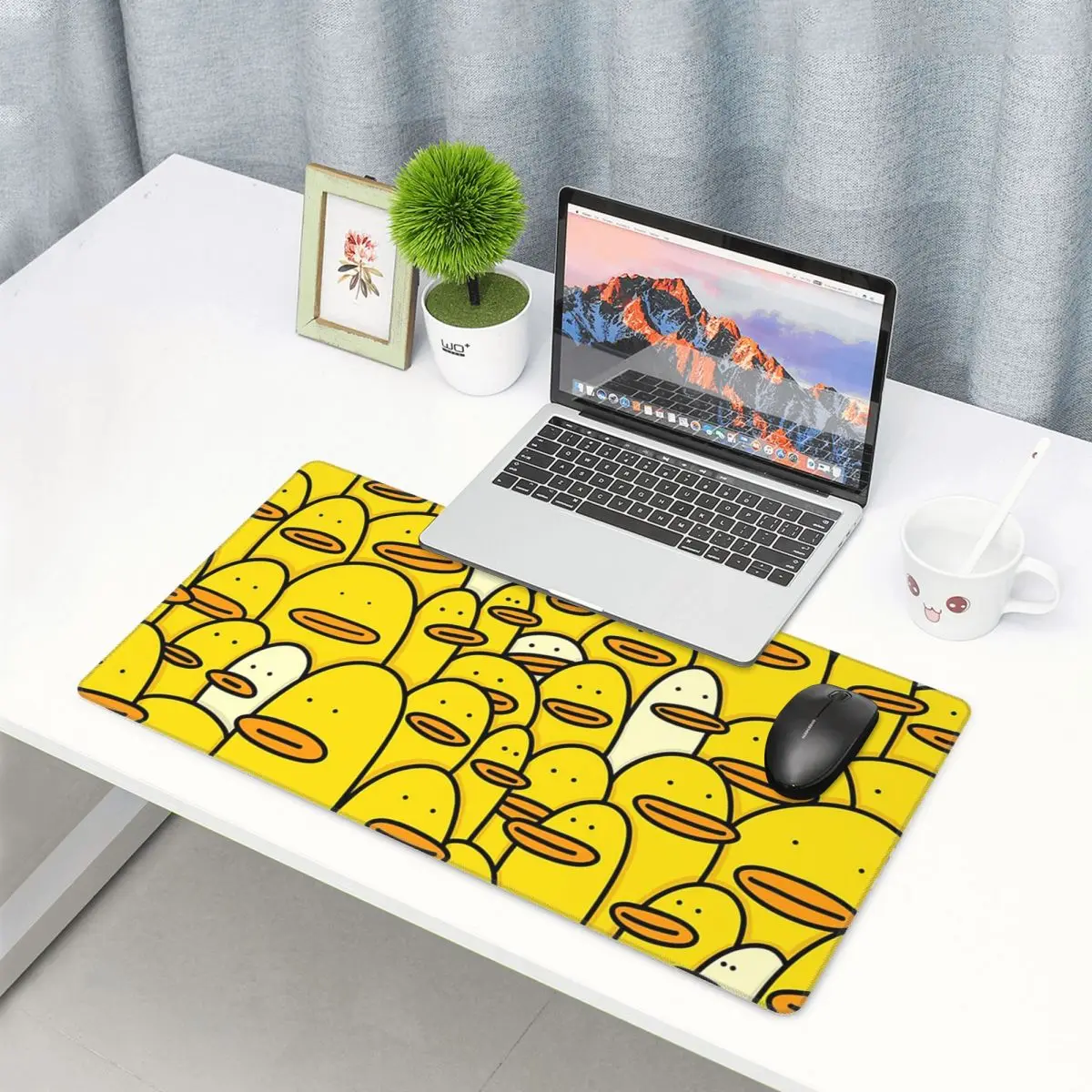 Pc Gaming Yellow - Alas Mouse Besar Pola Bebek Karet
