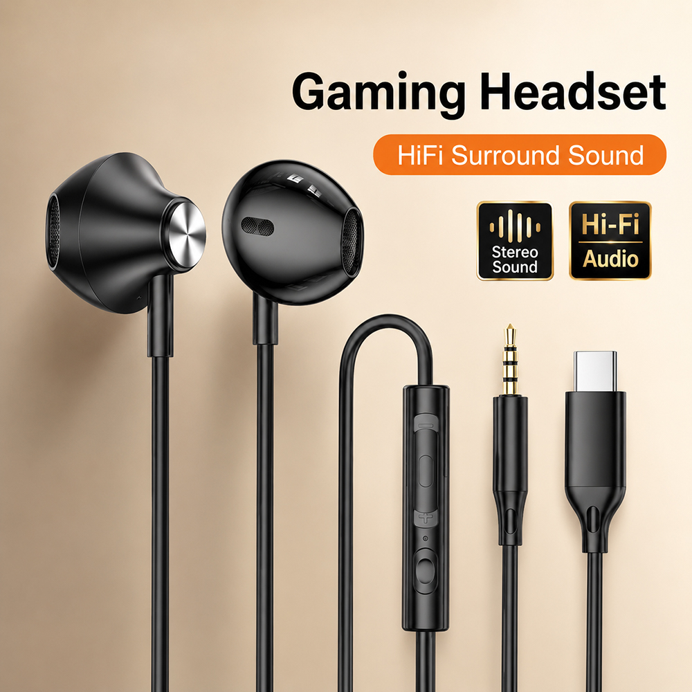 Pc Gaming Xiaomi - Headphone HiFi Surround Suara Stereo Bass
