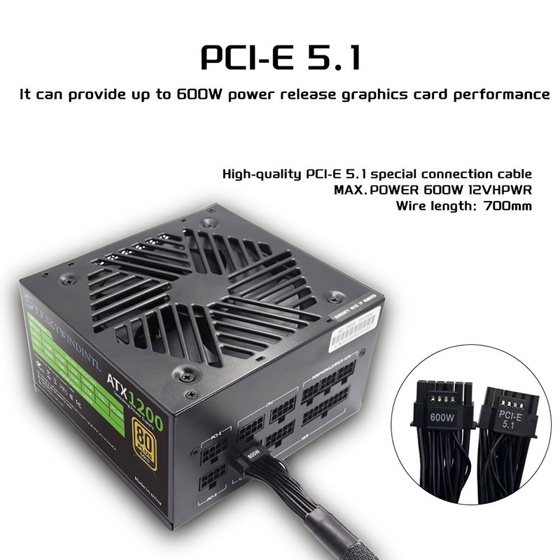 PCIE catu daya PC 5.0 1200W, P - Pc Gaming Gta 6 ulasan dan harga